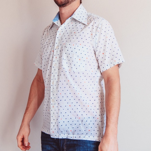 Vintage 1950’s Men’s Short Sleeve Button Down M - Picture 4 of 8